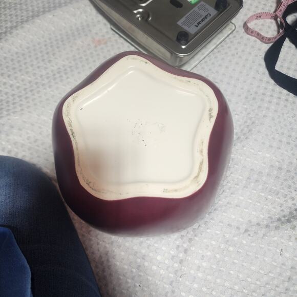 VINTAGE HARRY & DAVID EUC CERAMIC RED APPLE COOKIE JAR WITH LIDS - Picture 6 of 7